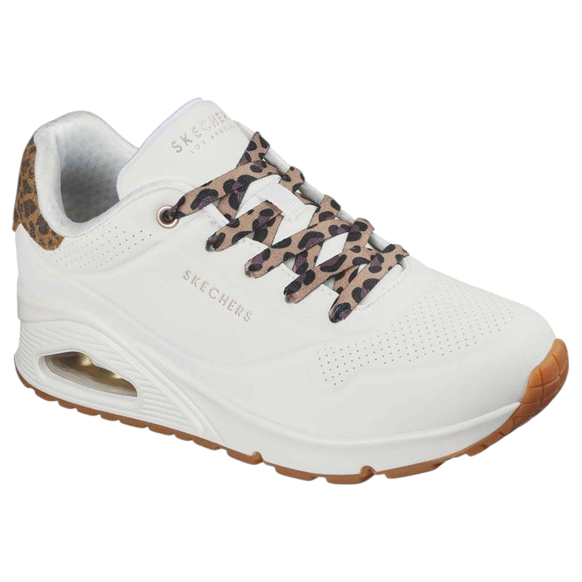 Womens Skechers UNO - Jungle Nite Shoes White/Leopard
