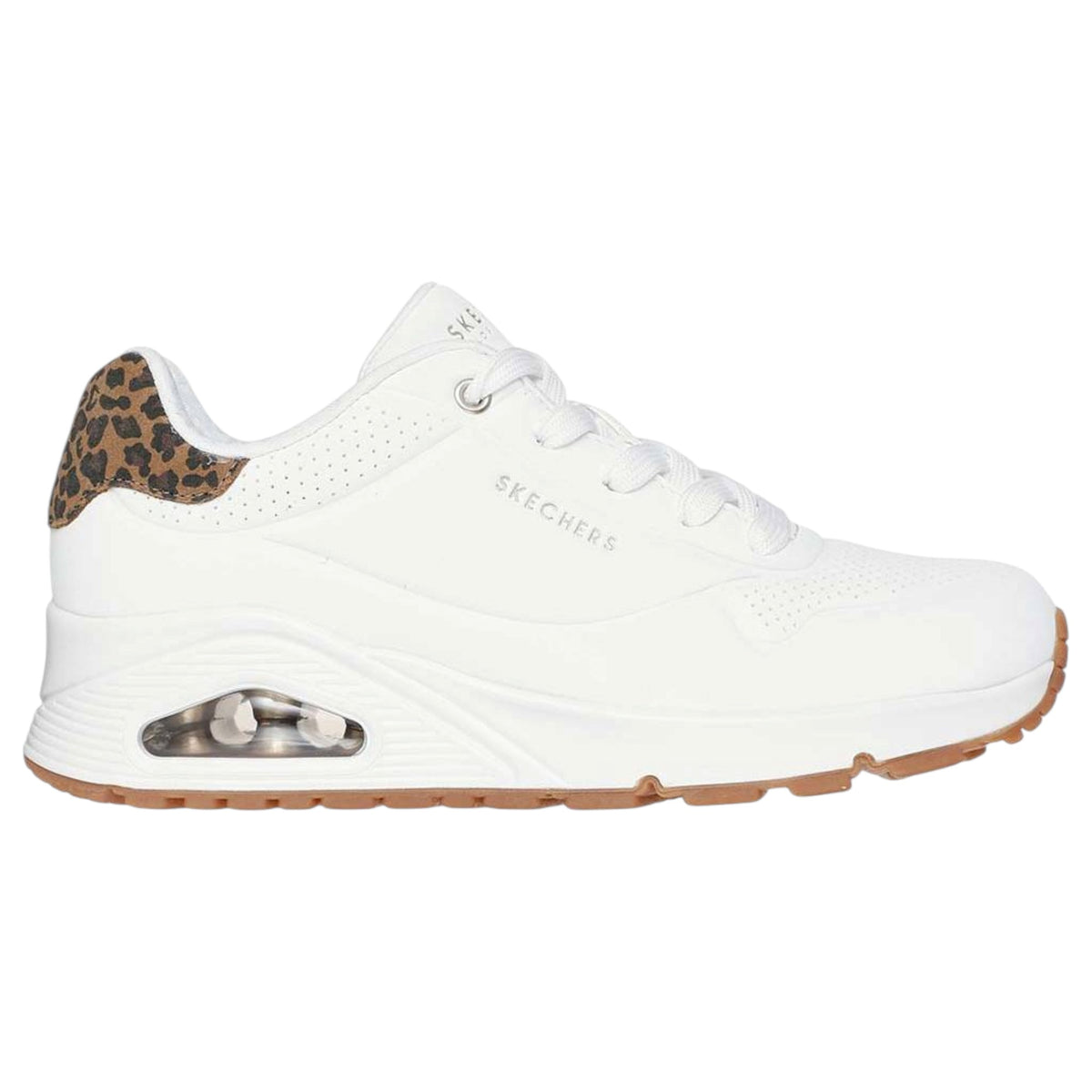 Womens Skechers UNO - Jungle Nite Shoes White/Leopard
