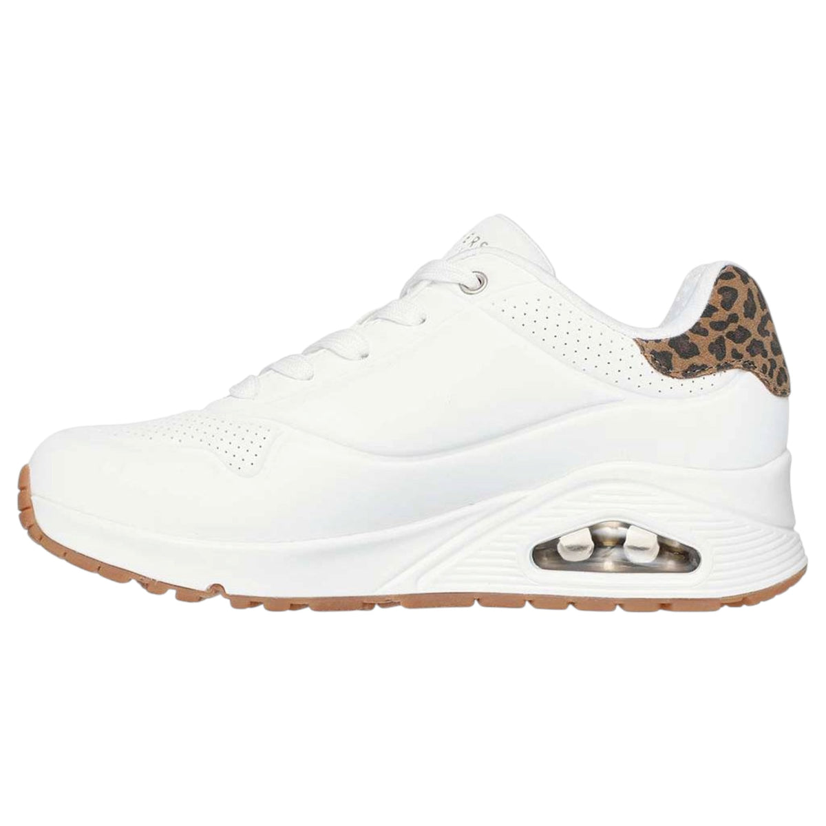 Womens Skechers UNO - Jungle Nite Shoes White/Leopard