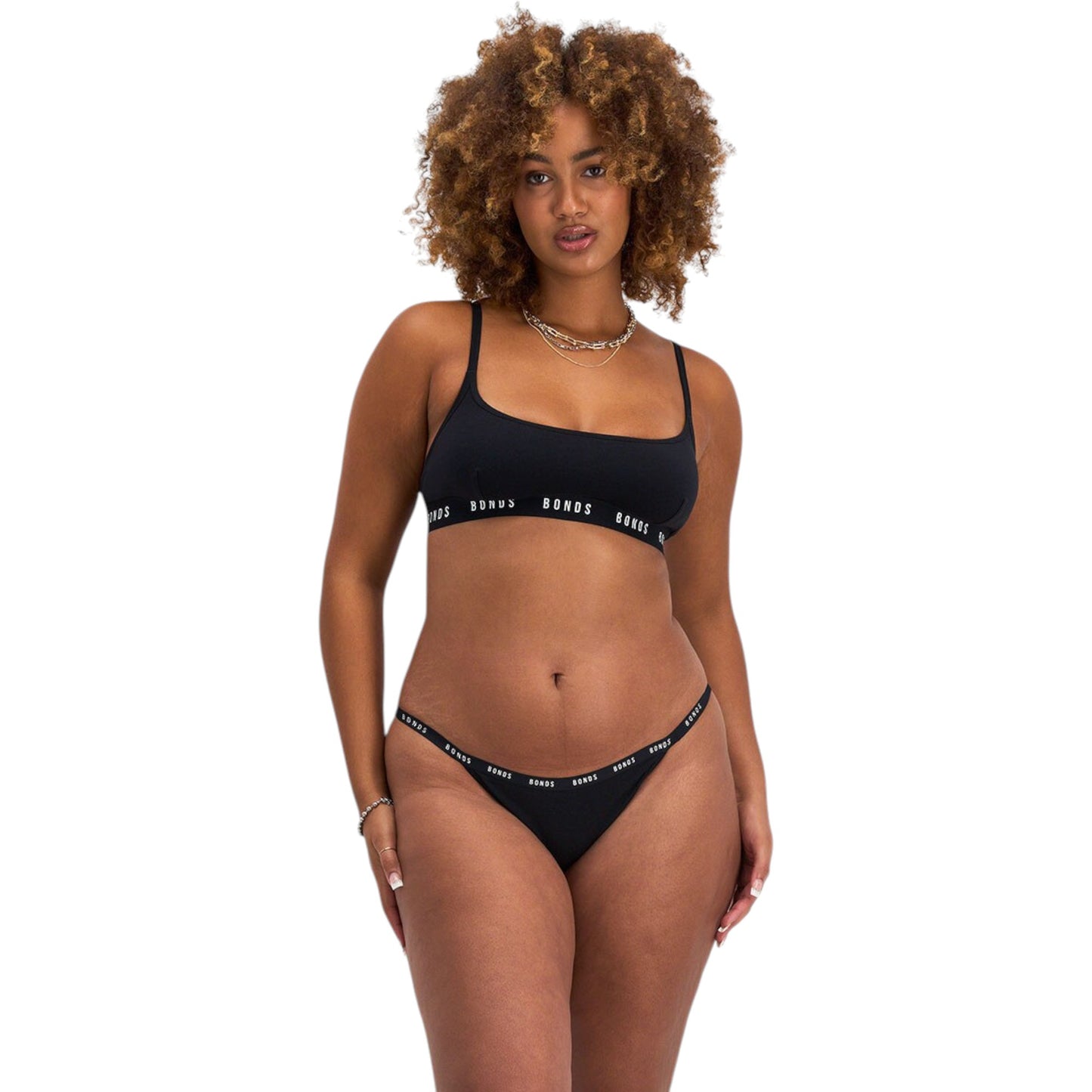 Womens Bonds Icons String Bikini Underwear Black