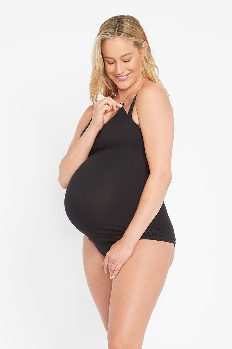 Womens Bonds Maternity Support Singlet Black