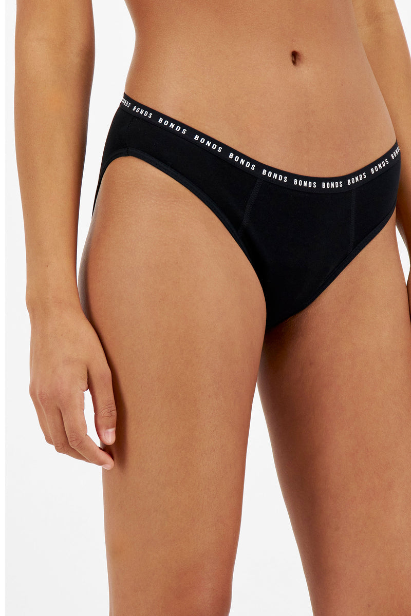 Bonds Womens Bloody Comfy Period Bikini Light Underwear Black
