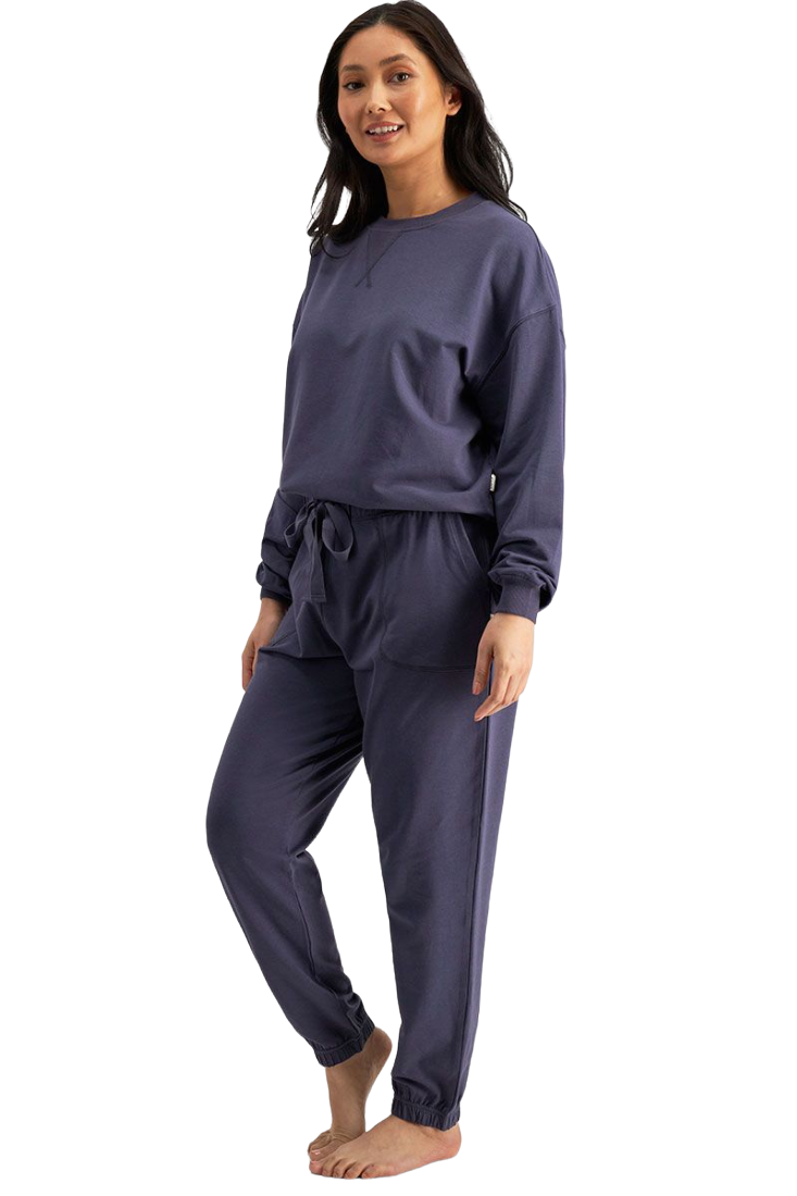 6 x Womens Jockey Life Terry Pant Trackie Loungewear Molten Midnight