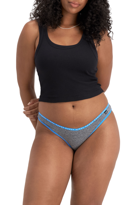 Womens Bonds Hipster V Bikini Briefs Underwear Dark Grey / Blue