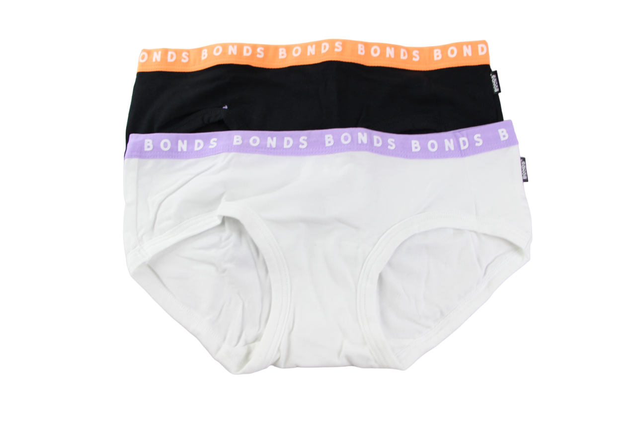 2 Pack Womens Bonds Hipster Boyleg Briefs Underwear Pack 34K