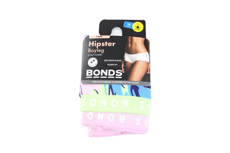 2 Pack Womens Bonds Hipster Boyleg Briefs Underwear Pack 48K