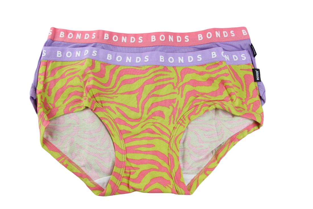 2 Pack Womens Bonds Hipster Boyleg Briefs Underwear Pack 49K