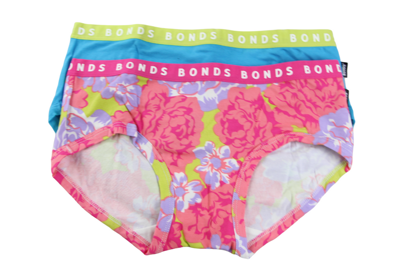 2 Pack Womens Bonds Hipster Boyleg Briefs Underwear Pack 50K