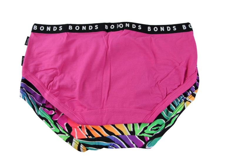 6 Pairs Bonds Hipster Boyleg Briefs Womens Underwear Black Multi / Pink 56K