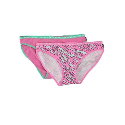 2 Pairs Bonds Hipster Bikini Briefs Womens Underwear Pink Wtdus