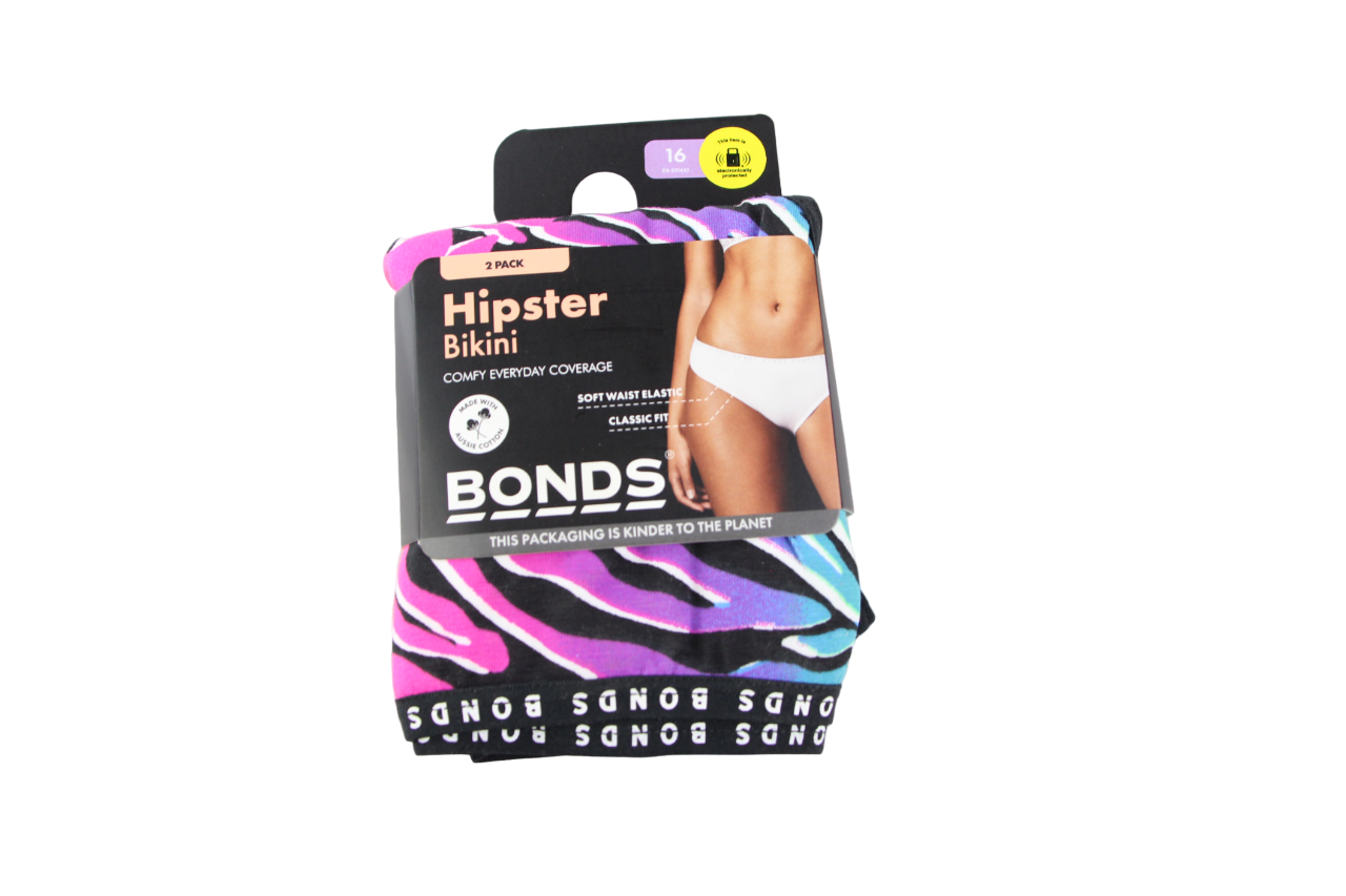 2 Pack Womens Bonds Hipster Bikini Briefs Underwear Pack 55K