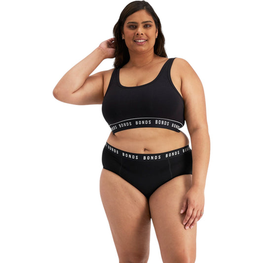 Womens Bonds Bloody Comfy™ Period Heavy Full Briefs Underwear Black