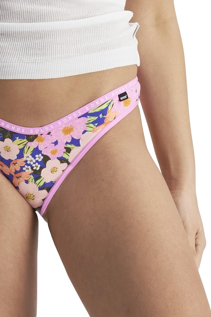 Womens Bonds Hipster V Bikini Briefs Underwear Floral Multicoloured