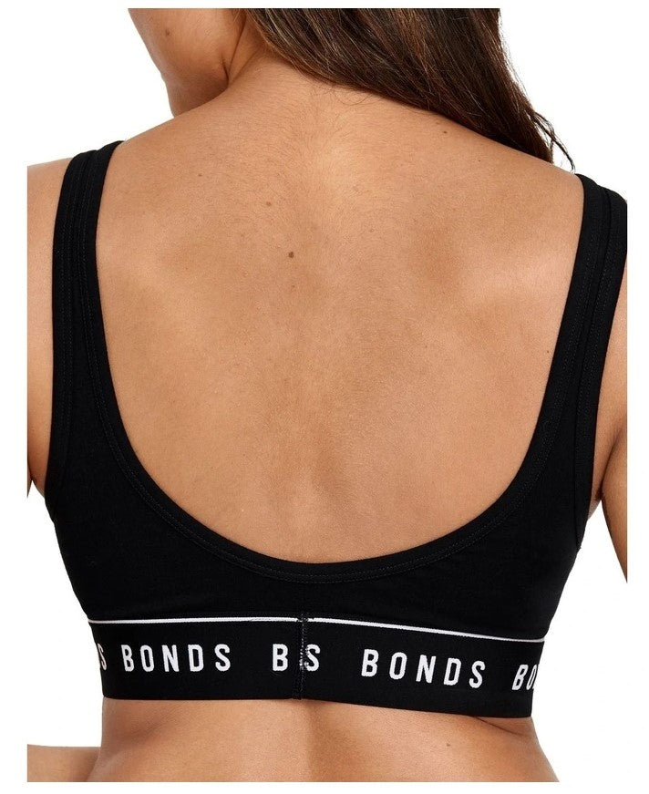 5 x Bonds Originals Bra Organics Crop Black