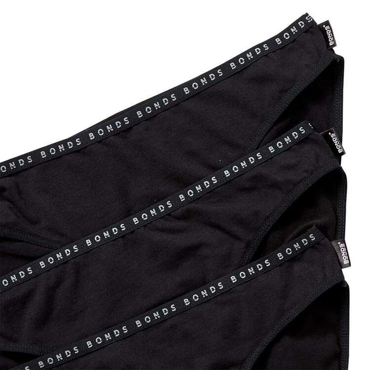 3 Pack Womens Bonds Hipster Bikini Briefs Underwear Black