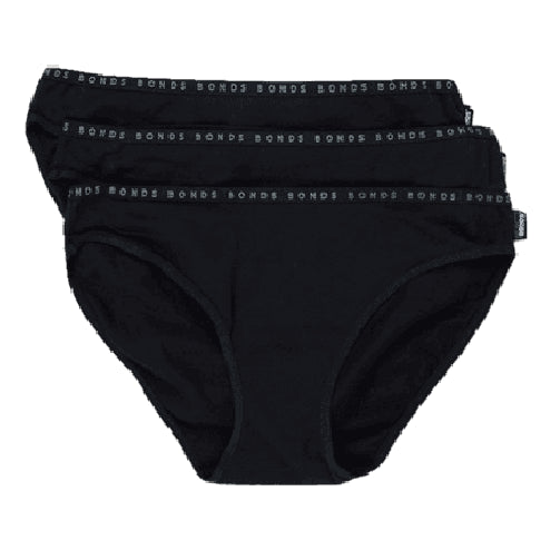9 x Bonds Hipster Bikini Briefs Womens Underwear Black