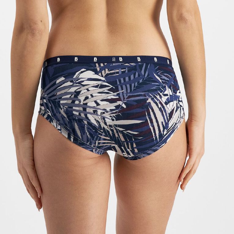 2 Pack Womens Bonds Comfy Midi Briefs Underwear Navy Forest / Lilac