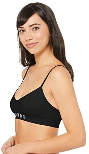 1 x Bonds Womens Hipster Triangle Crop Seamfree Bra Black Wunvt