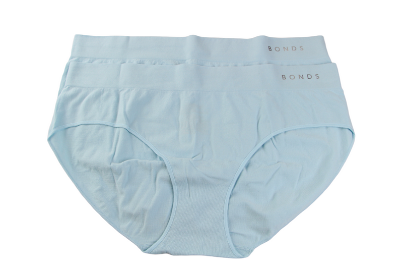 2 Pairs X Bonds Womens Seamless Midi Underwear Light Blue