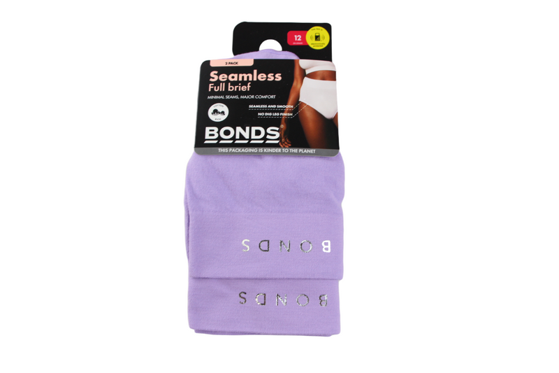 2 Pairs X Bonds Womens Seamless Full Brief Underwear Violet