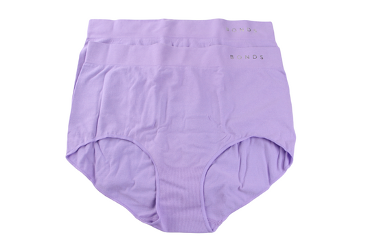 2 Pack Womens Bonds Seamless Full Briefs Underwear Violet