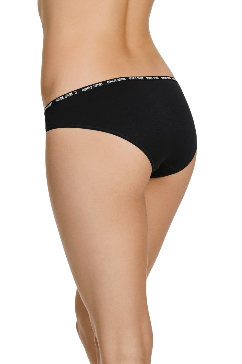 Womens Bonds Active Seamless Bikini Briefs Underwear Black