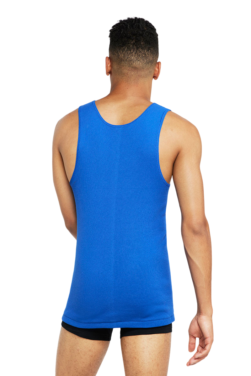 Bonds X-Temp Blue Mens Chesty Cotton Plain Singlet Vest Tank Top