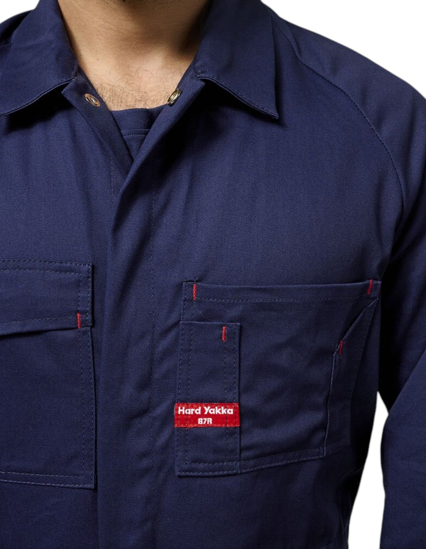 Mens Hard Yakka Foundations Cotton Drill Coverall Navy