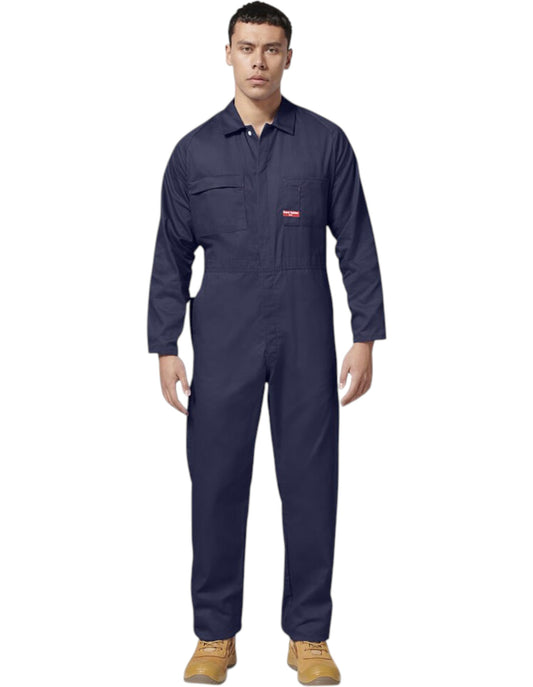 Mens Hard Yakka Cotton Lightweight Drill Coverall Navy