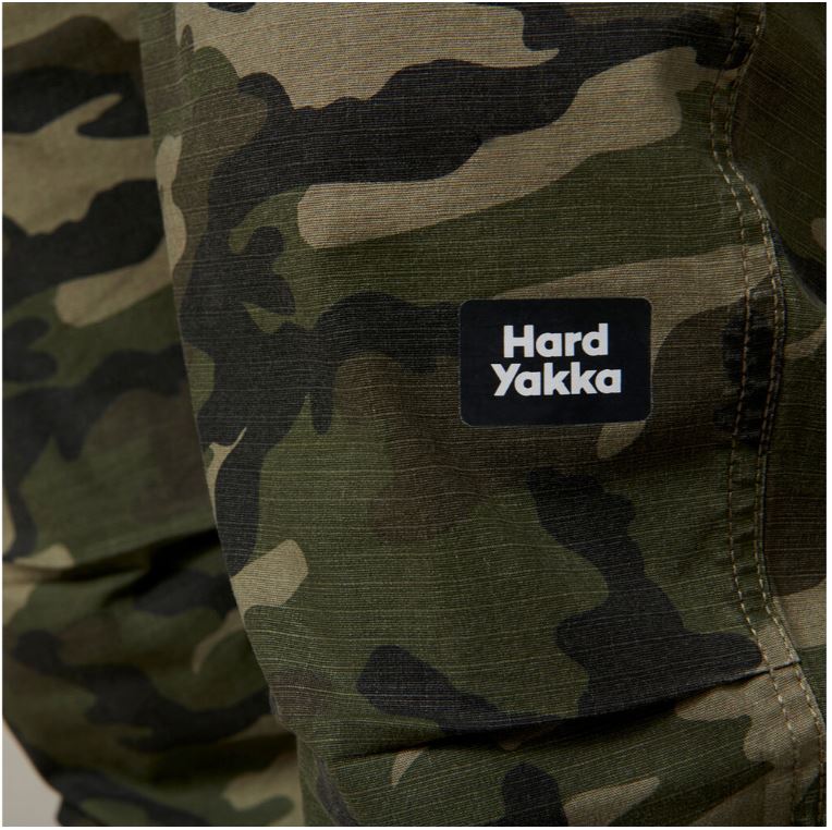 3 x Mens Hard Yakka 3056 Camo Jogger Cotton Trackie Pant Camouflage