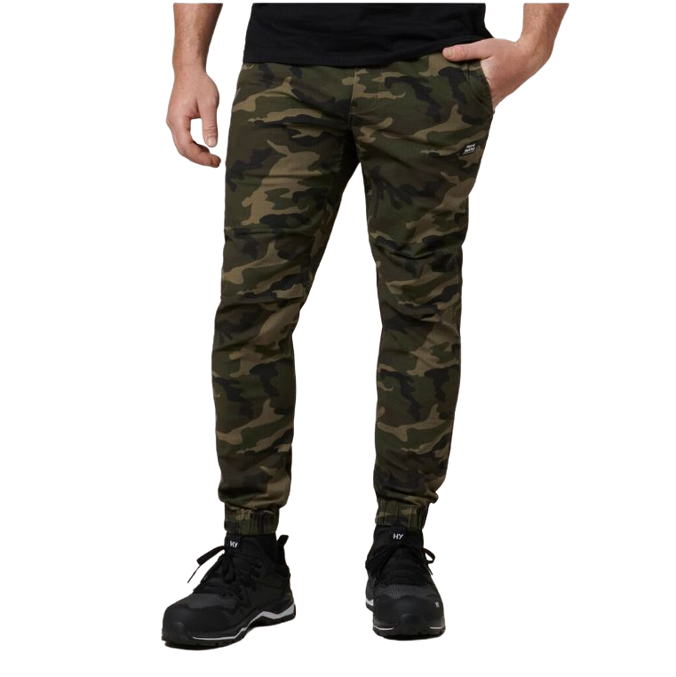 Mens Hard Yakka 3056 Camo Jogger Cotton Trackie Pant Camouflage