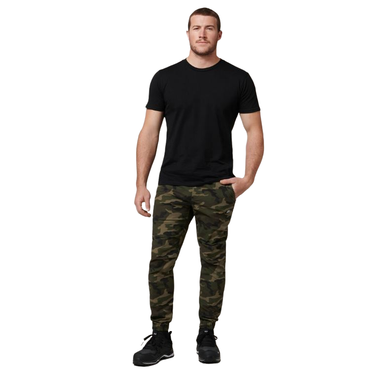 Mens Hard Yakka 3056 Camo Jogger Cotton Trackie Pant Camouflage