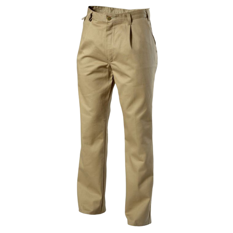 4 x Mens Hard Yakka Drill Work Pant Cotton Khaki Pants Y02501