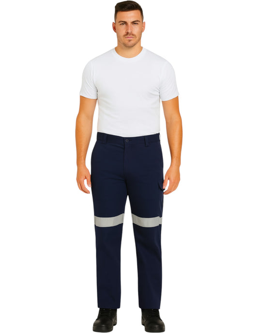 Mens Hard Yakka Basic Drill Cargo Workwear Pants Navy