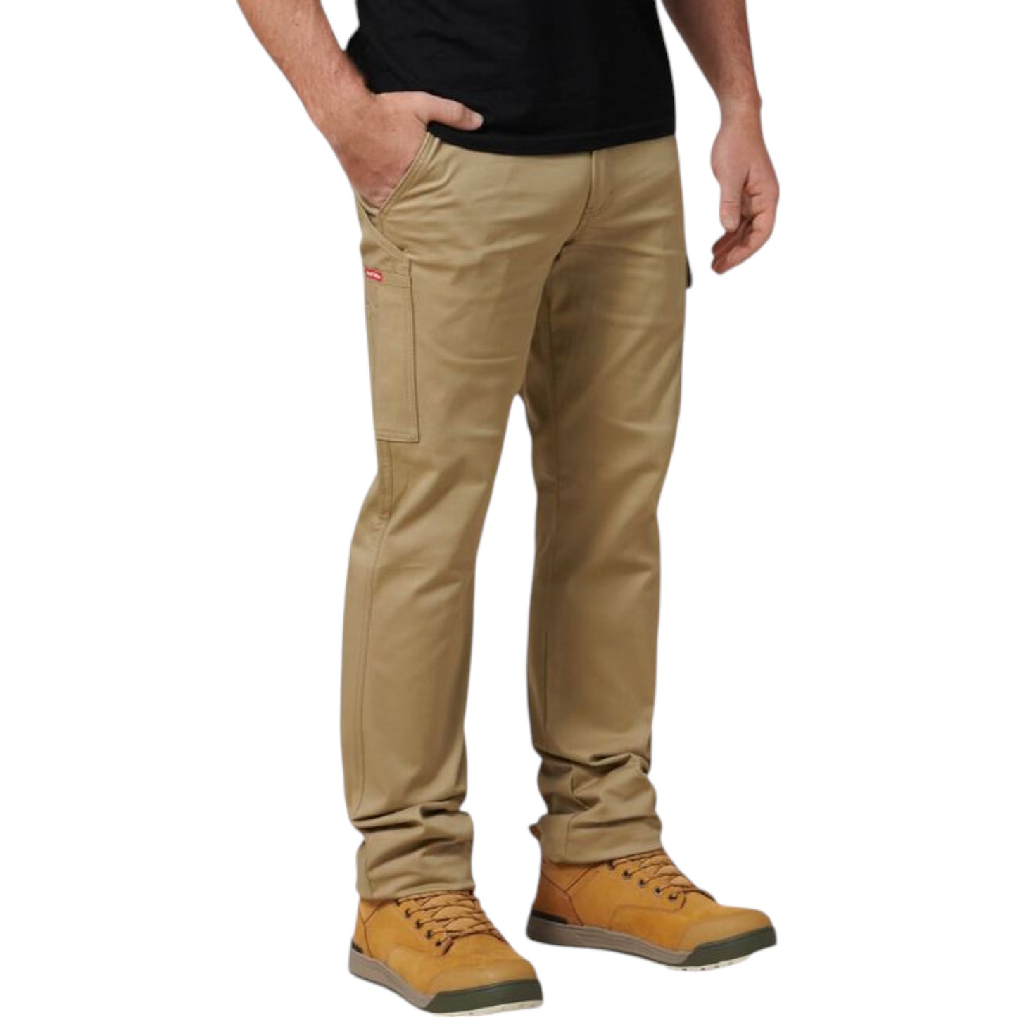 Mens Hard Yakka Core Basic Stretch Cargo Workwear Pants Khaki