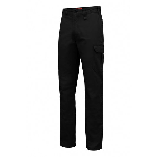 Mens Hard Yakka Core Basic Stretch Cargo Workwear Pants Black