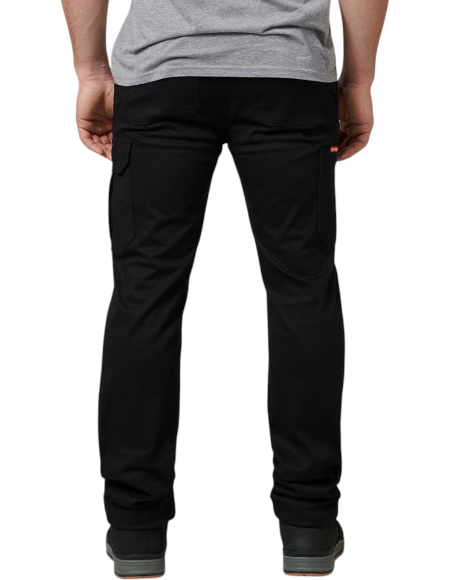 Mens Hard Yakka Core Basic Stretch Cargo Workwear Pants Black