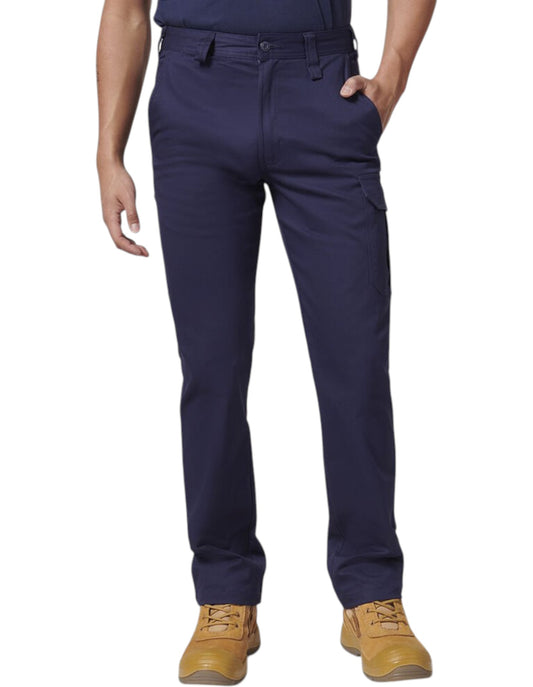 Mens Hard Yakka Core Basic Stretch Cargo Workwear Pants Navy