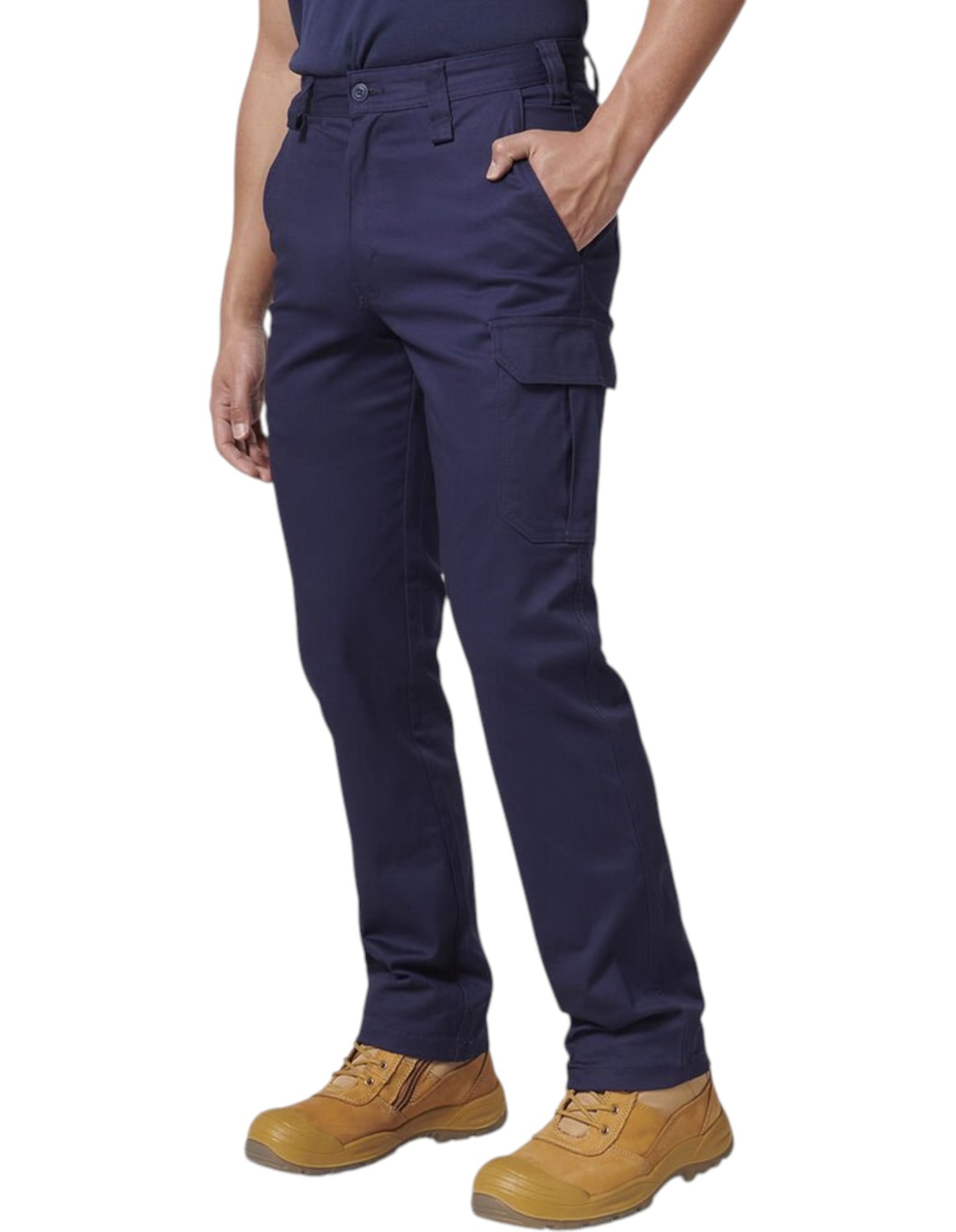 Mens Hard Yakka Core Basic Stretch Cargo Workwear Pants Navy