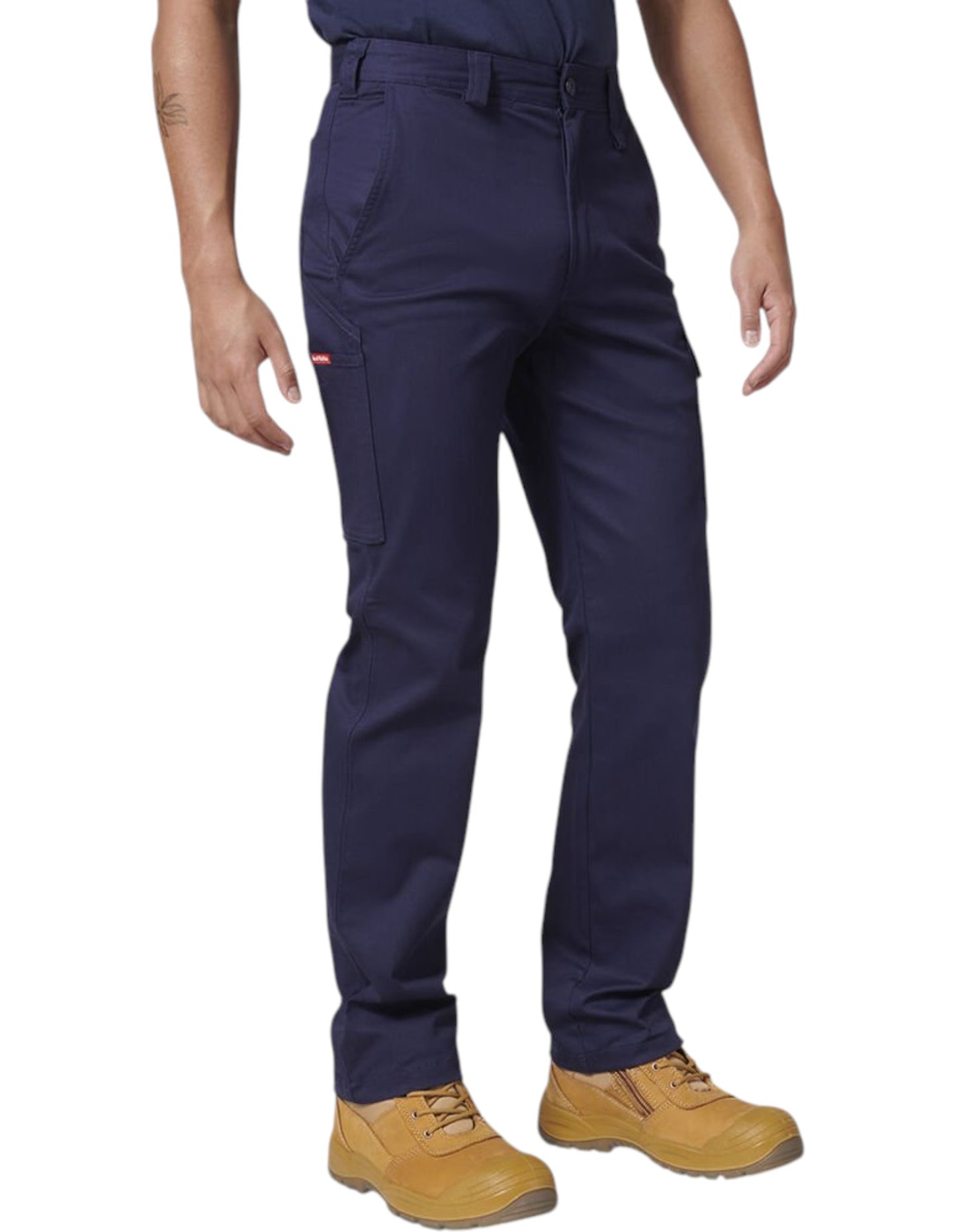 Mens Hard Yakka Core Basic Stretch Cargo Workwear Pants Navy