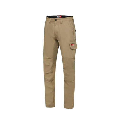 Mens Hard Yakka 3056 Stretch Canvas Cargo Workwear Pants Khaki