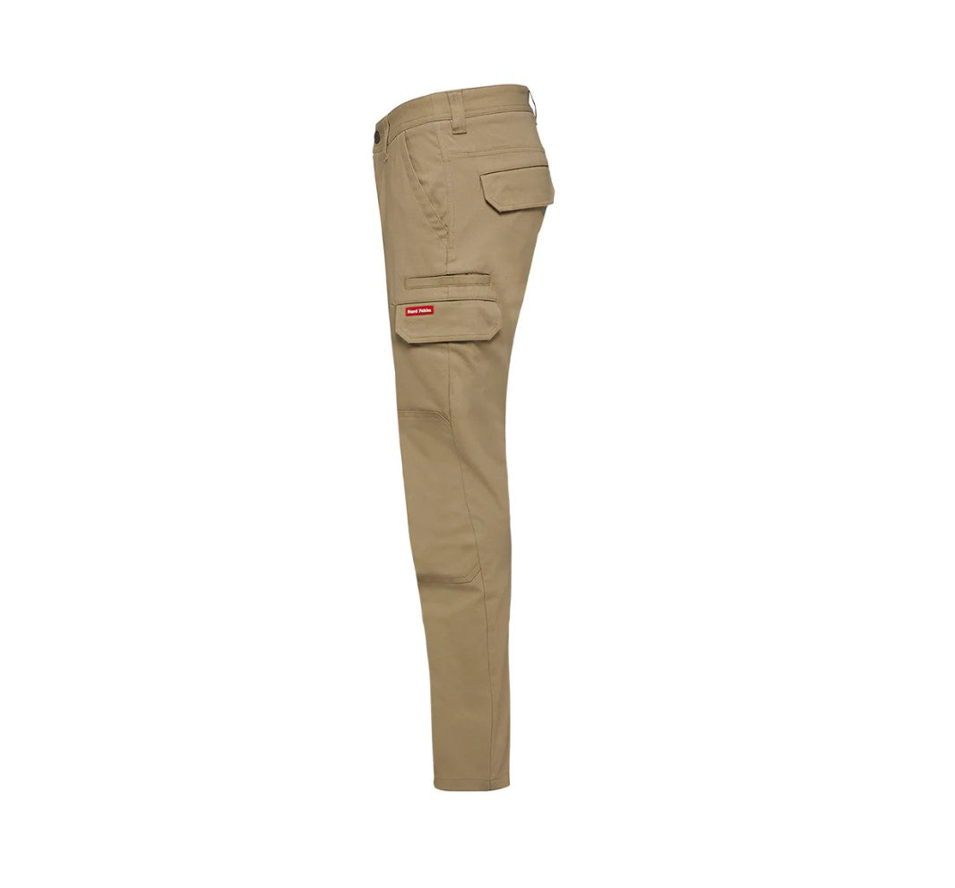 Mens Hard Yakka 3056 Stretch Canvas Cargo Workwear Pants Khaki