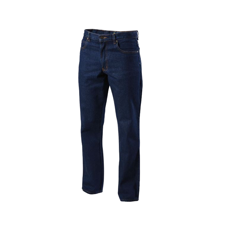 Mens Hard Yakka Heavy Duty Washed Denim Jeans Navy