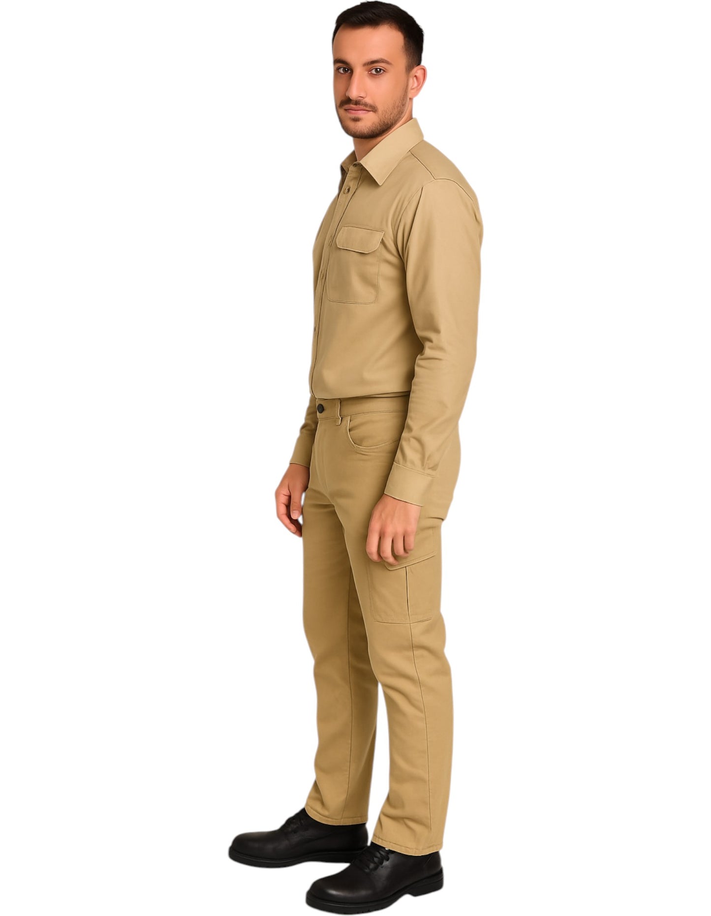 Mens Hard Yakka Heritage Long Sleeve Shirt Khaki