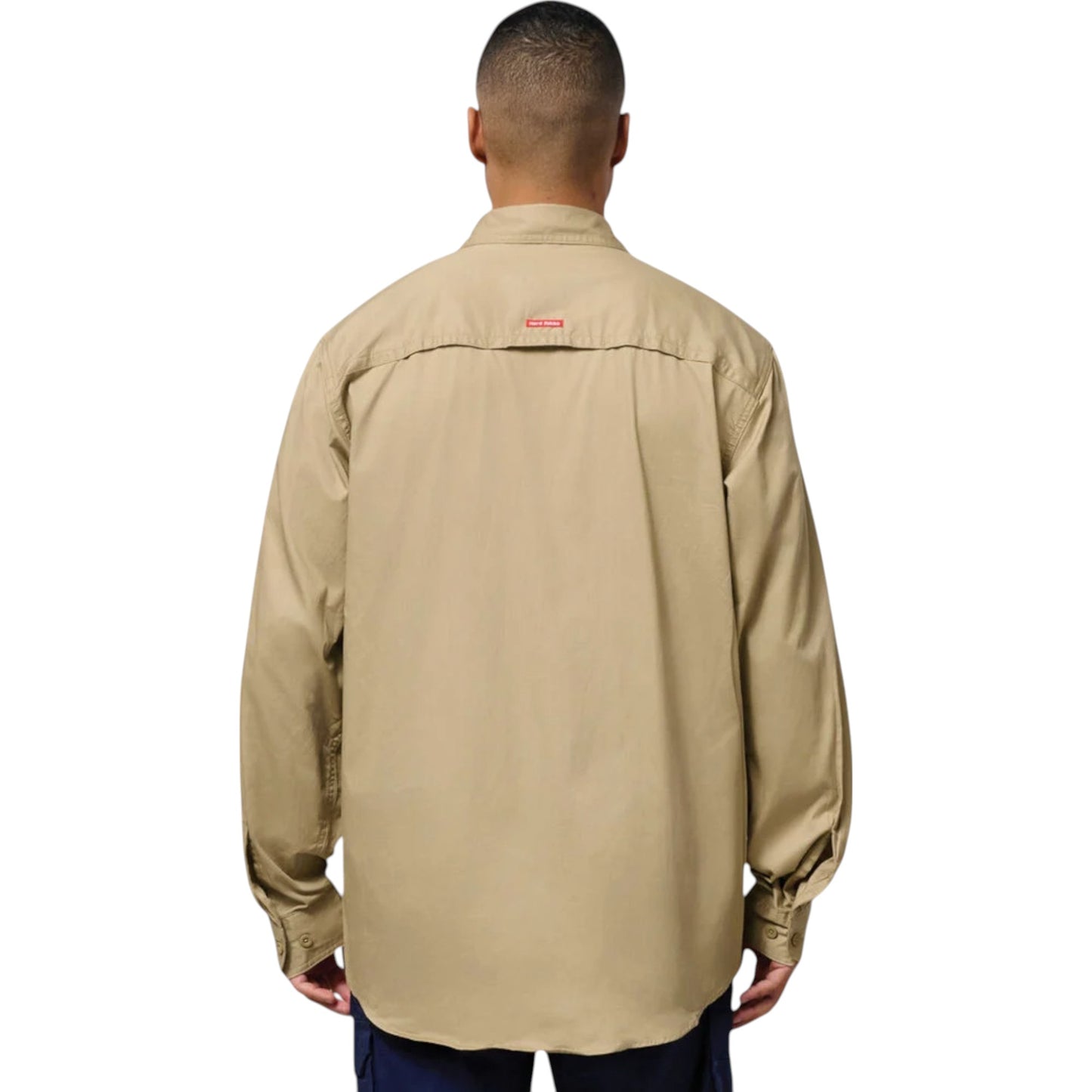 Mens Hard Yakka Lightweight Drill Ventilated Long Sleeve Shirt Khaki