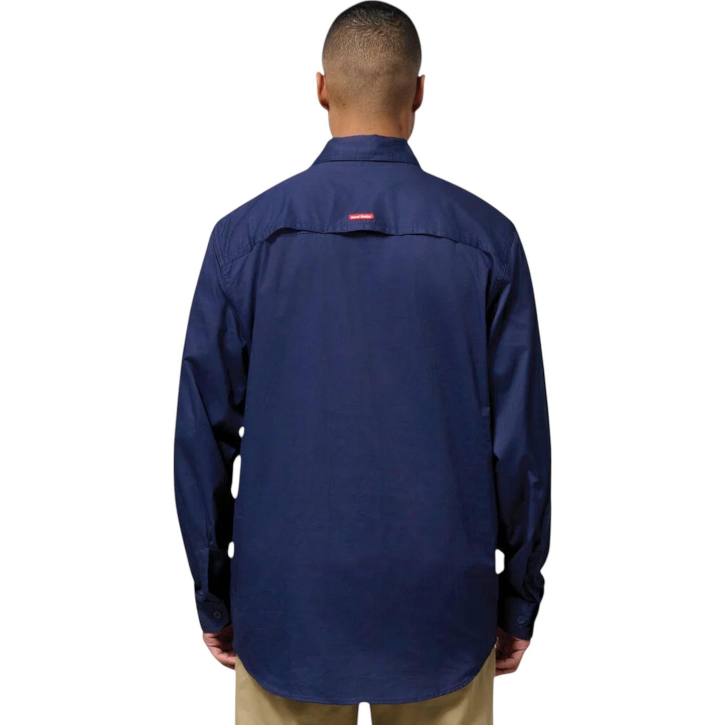 Mens Hard Yakka Lightweight Drill Ventilated Long Sleeve Shirt Navy