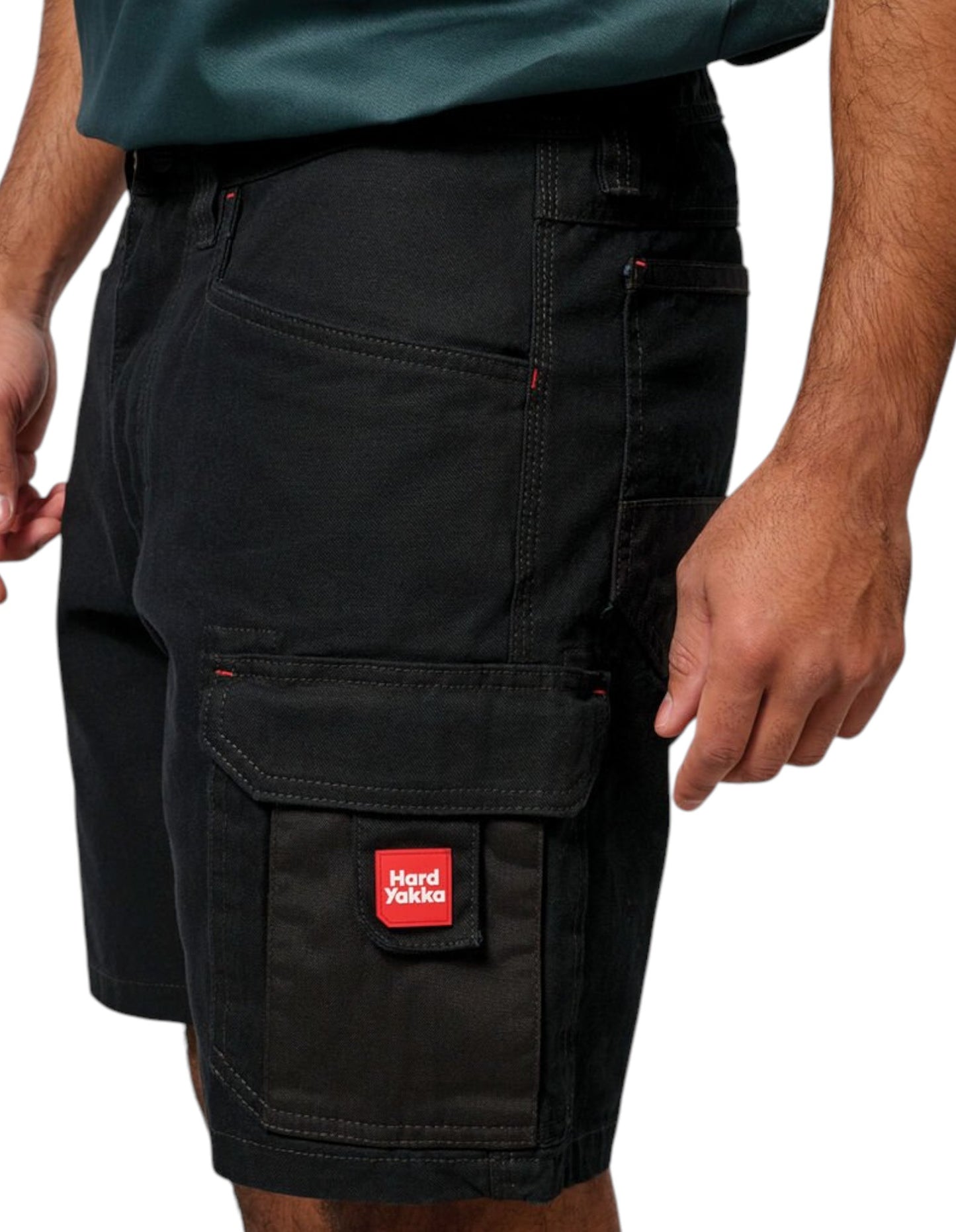Mens Hard Yakka Legends Cargo Shorts Black