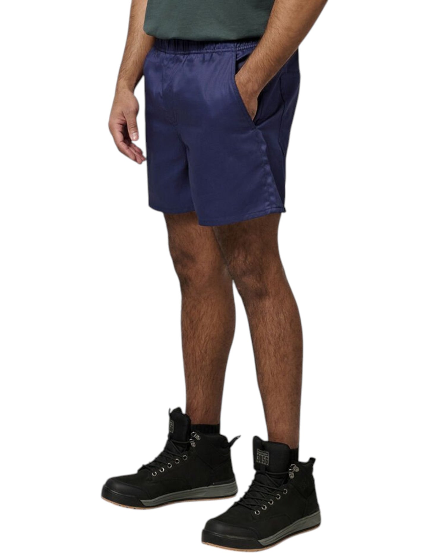 Mens Hard Yakka Elastic Waist Shorts Navy