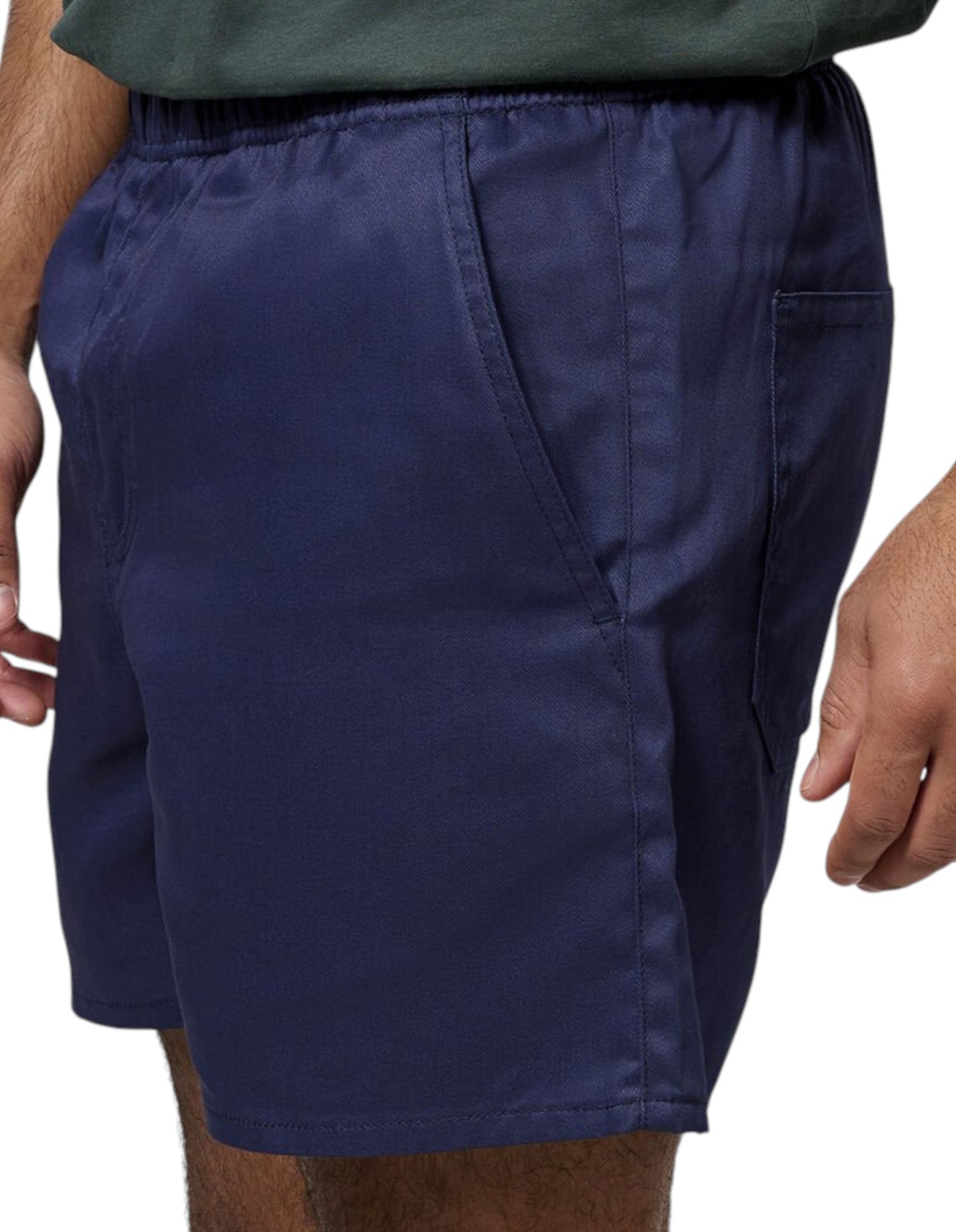 Mens Hard Yakka Elastic Waist Shorts Navy