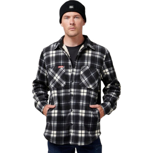 Mens Hard Yakka Legends Sherpa Fleece Long Sleeve Shirt Tornado